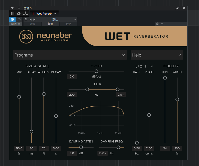 插件提取——Neunaber Wet Reverb湿度混响